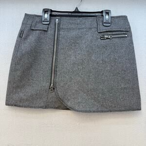 SKHOOP Mini Skirt Women's S Grey Wool Lined Ski Skirt Winter Skirt Sweden EUC